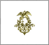 Rococo Doves and Roses vintage die-cut Dresden gold paper foil trims