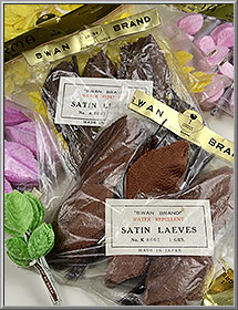 Vintage packages of made in Japan leaves
