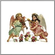 Musical Floral Angels scrap relief sheet EF Germany