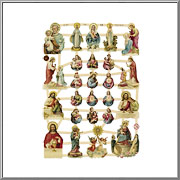 Jesus Christ Sanctus Dei scrap relief sheet EF Germany