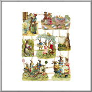 Easter Rabbit Family Fun scrap pictures sheet EF Germany