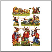 Old World Easter Animals scrap pictures sheet EF Germany