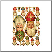 Saint Nicholas Heads scrap pictures sheet EF Germany