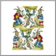 Mr Easter Rabbit vintage scraps PZB Western Germany